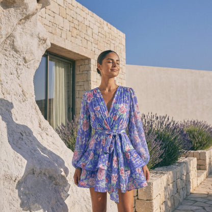 Asya Bedouin Dress - Violet Rosette