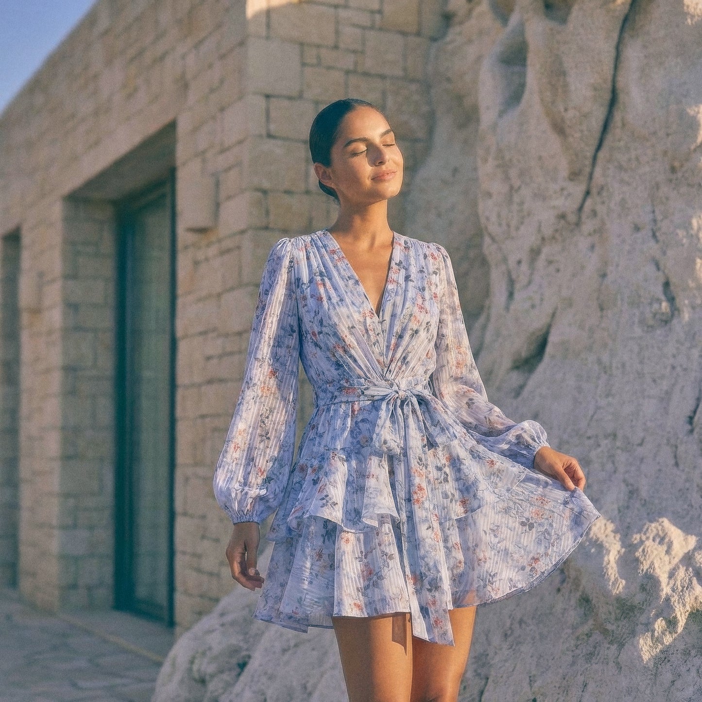 Asya Bedouin Dress - Sea Bloom