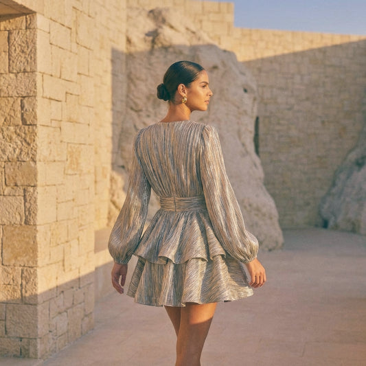 Naia Bedouine Dress - Grain Bronz Splash