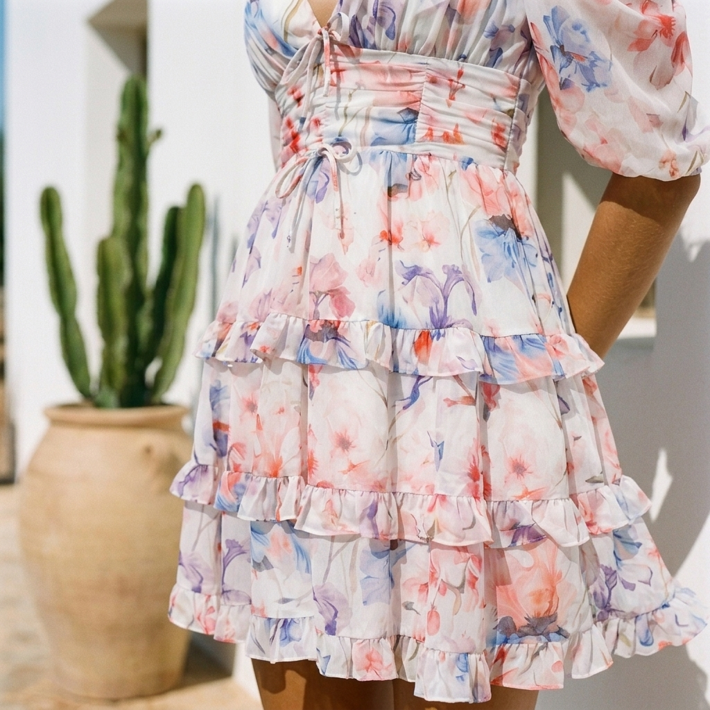 Isla Mini Dress - Dreamy Blossom