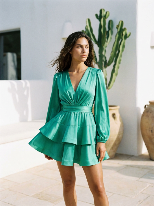 Asya Bedouin Dress - Emerald Sage