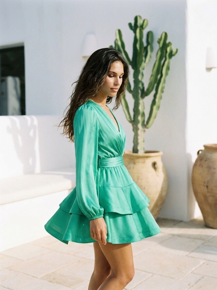 Asya Bedouin Dress - Emerald Sage