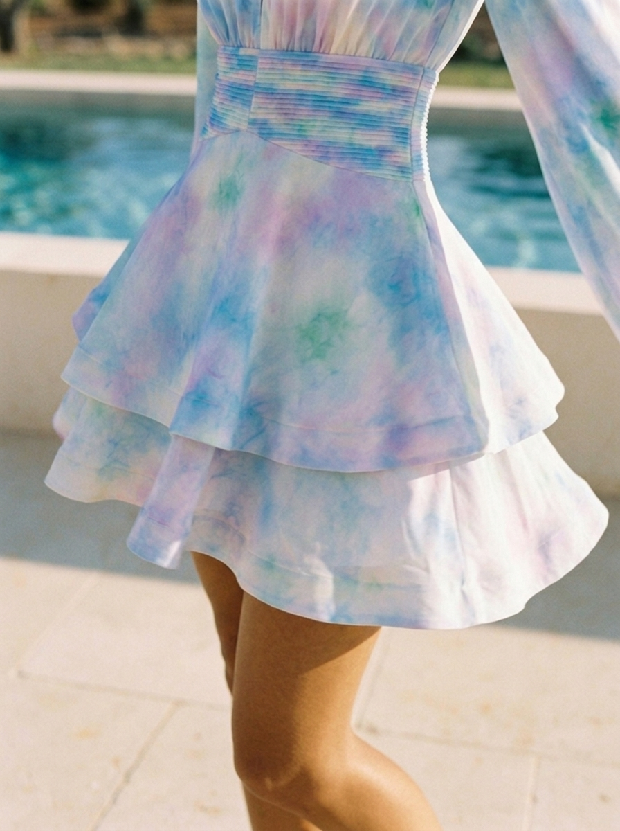 Amira Bedouine Dress - Azure Splash
