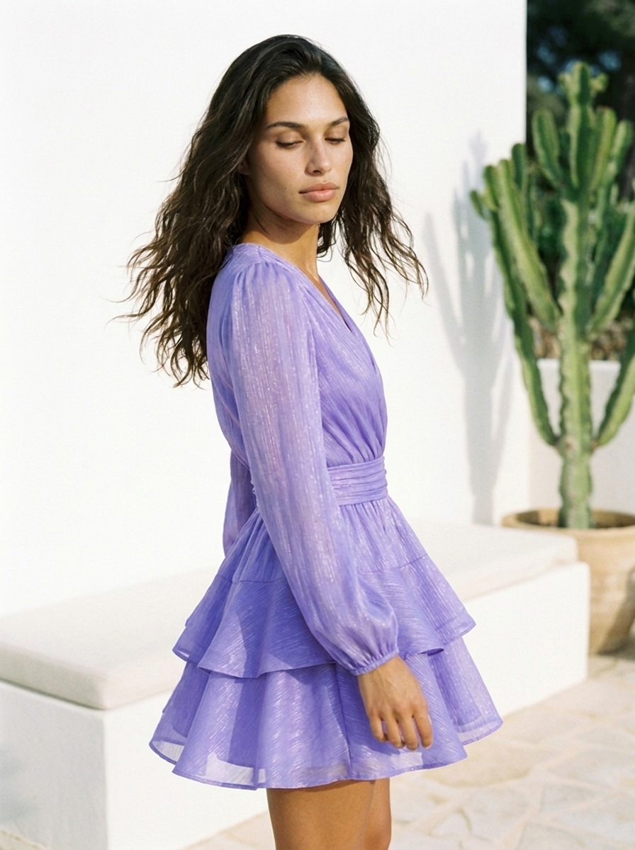 Asya Bedouin Dress - Aromatic Violet